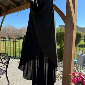 Bebe High-Low Gorgeous Black Strapless Dress